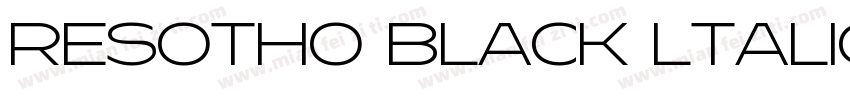 Resotho Black ltalic字体转换